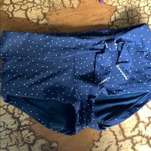 Dark blue with white polka dot bikini bottoms